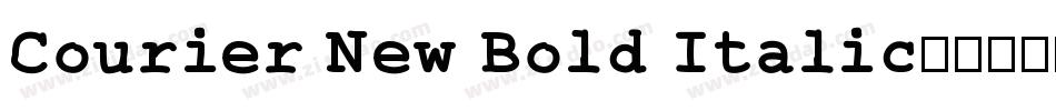 Courier New Bold Italic字体转换
